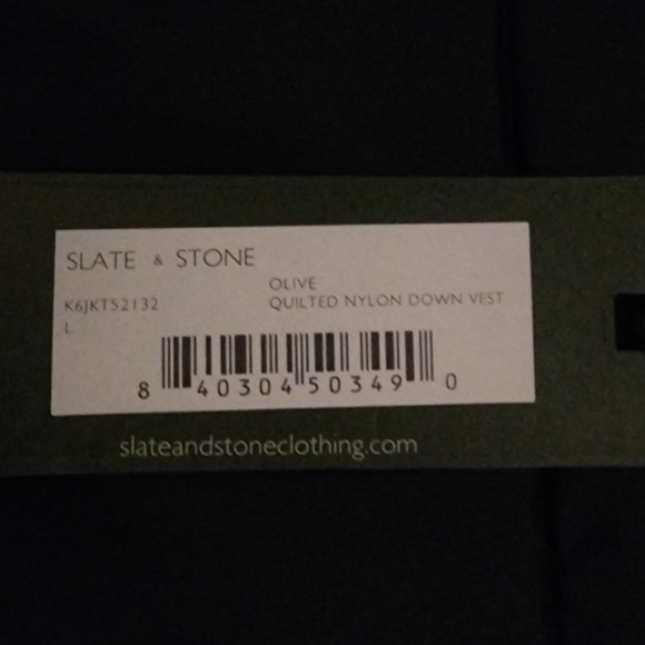 Men's Slate & Stone Quilted Down Fill Vest - Picture 9 of 9